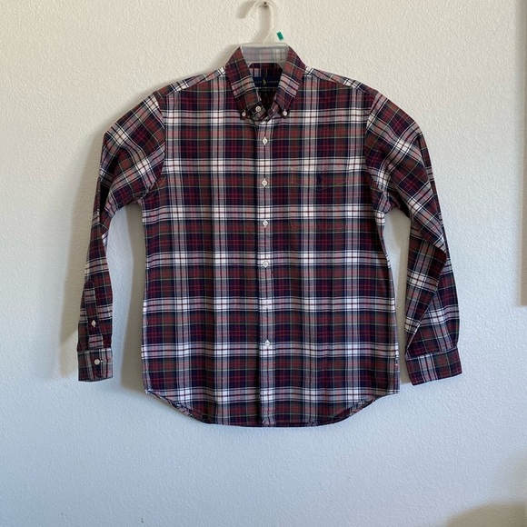 RALPH LAUREN Men’s Plaid Button Down Long Sleeves Shirt Size M - Picture 1 of 7